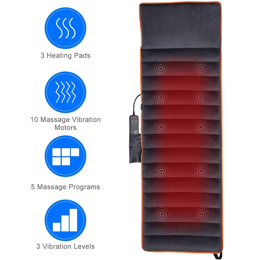 Full Body  Vibration Heat Massage Mat, Massage Mattress for Full Body