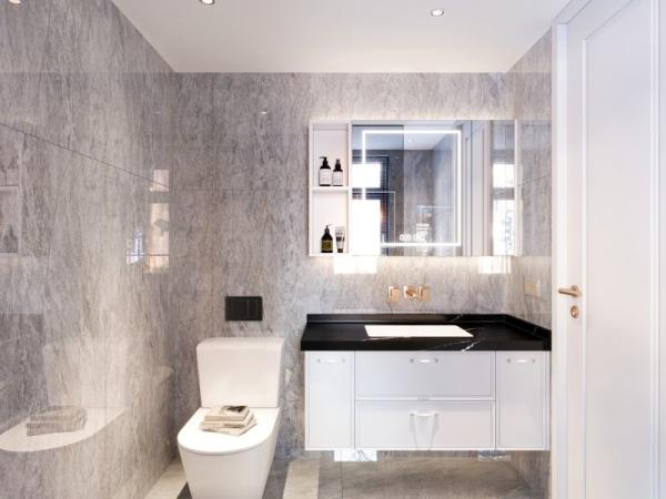 OEM ODM Armoire de salle de bain en acier inoxydable personnalisée avec étagères latérales ouvertes