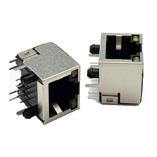 8P8C LED haute température RJ45 LAN Jack à travers le trou 74981102100