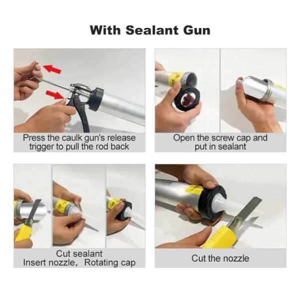 590ml Sausage Silicone Sealant for Industry Transparent Weatherproof Roof and Gutter Metal Leak Proof Silicona Sealant