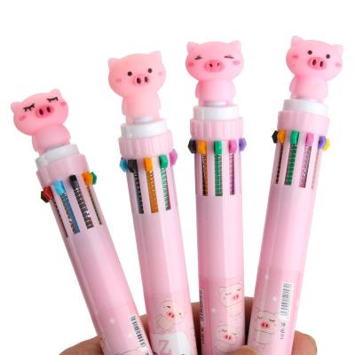 Escola de Escritório Tinta Vermelha 6 Cores Bolinhas Design de Cartunagem Criativa Pensão de Conta de Mão