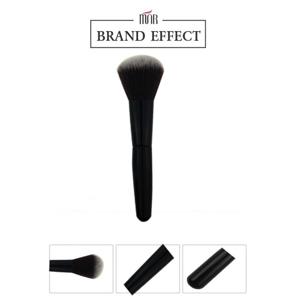 Single Long Kabuki Angled Blush Brush 47mm Black Ferrule Aluminum