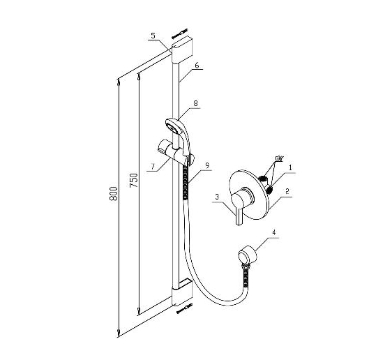 Wall Mount Bathroom Sink Faucet Brass Shower faucet