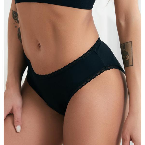 Plus Size Leakproof 4 Layer High Absorbency Menstrual Briefs Lace Period Panties Resusable Cotton Period Underwear