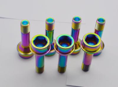 Light Weight Colorful Gr.5 Titanium Alloy Lug Bolts For Racing Car Bolt Taper Head Bolt M14 X 1.5