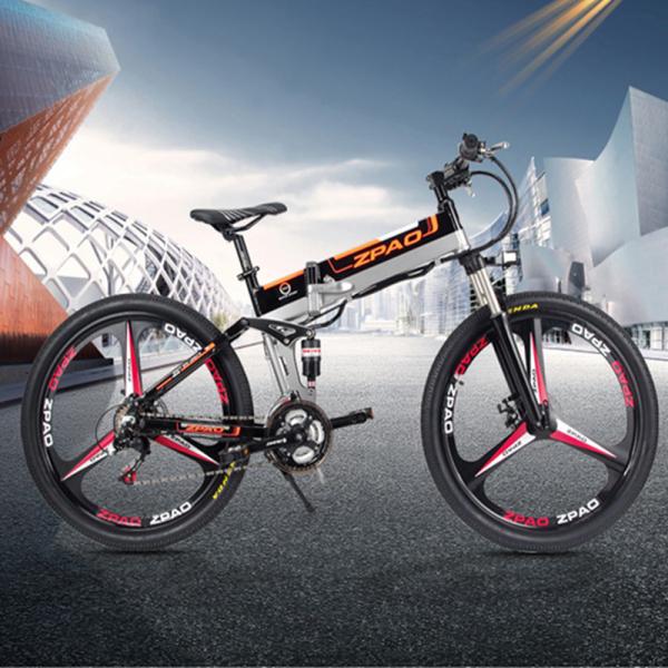 26 Inch Electric Folding Bike With 12.8AH Lithium Battery Aluminium Alloy Frame