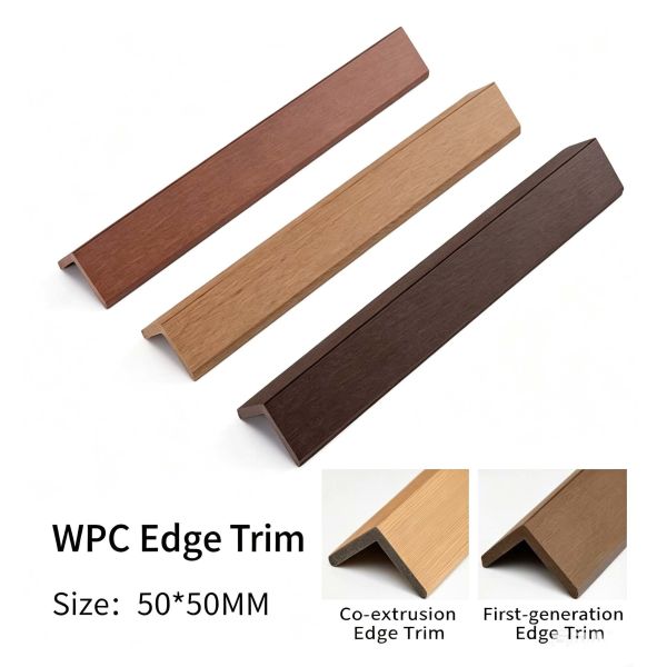 ASA WPC Co Extrusion Decking Edge Trim Waterproof Corner Guard End Cap Exterior Flooring