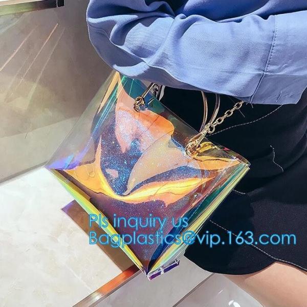 PVC Leisure bag shoulder bag, sports bag, Transparent Tote Bag Clear Shoulder Bag, Economical light-weight pvc travel la