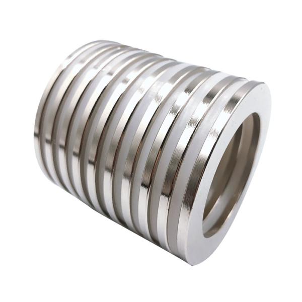 Silver Neodymium Powerful Ring Magnets Height 6mm For Industrial