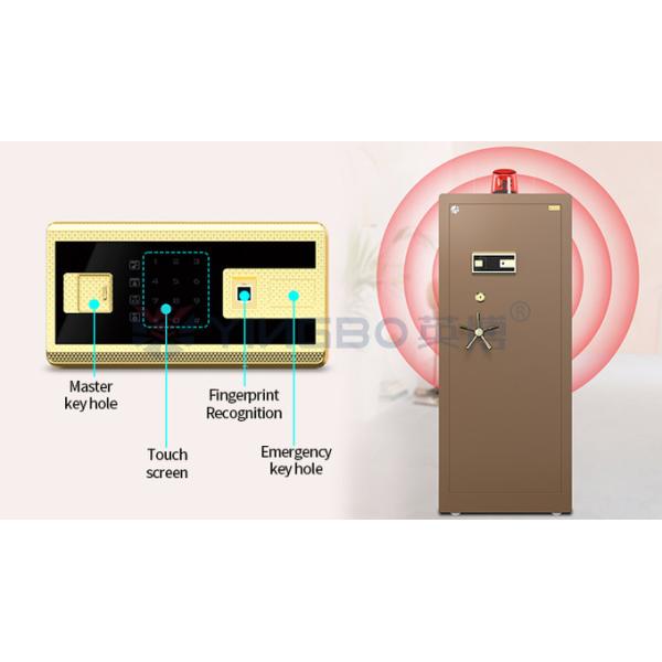 Solid Steel Brown Jewelry Safe Biometric Fingerprint Lock H1500mm Luxury Watch Safes