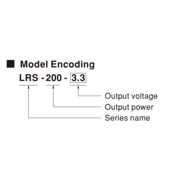 200w LRS-200-5 5V 40A Одновыходное переключающее питание для машин промышленной автоматизации