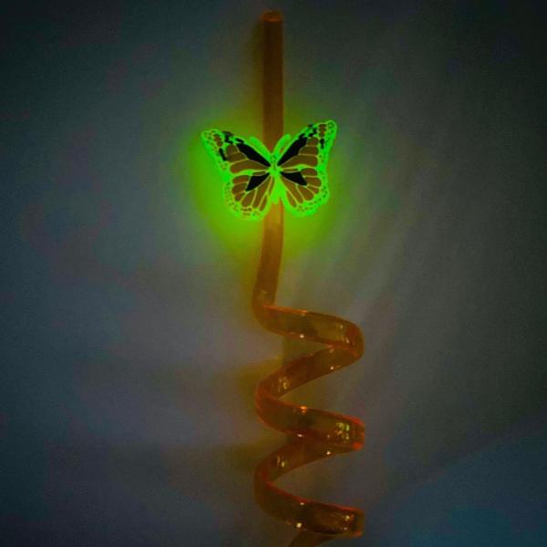 Glow-in-The-Dark Animal Cartoon Creative Straw Stickers for Personalized Cross-Border