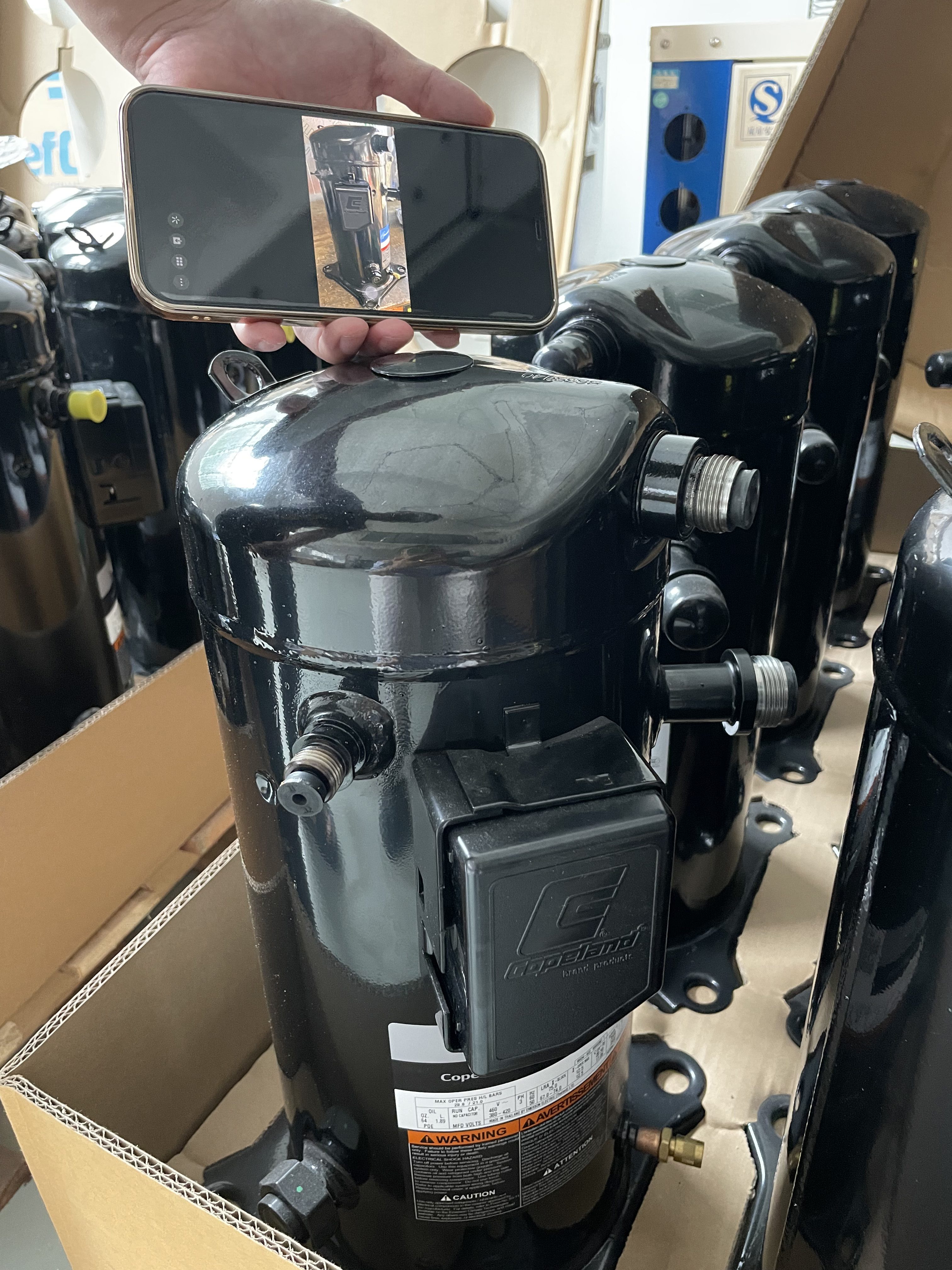 Компрессор блока AC компрессора ZB19KQE-PFJ-558 рефрижерации переченя 2.5HP Copeland герметичный