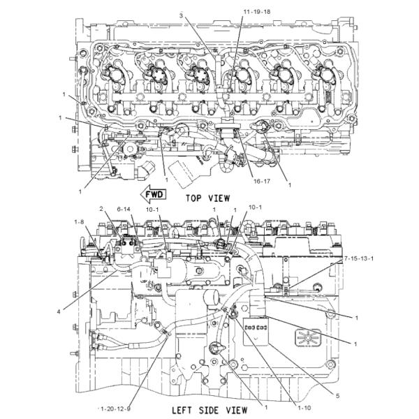215-3249 2153249 Fuel Injector Wiring Harness for C9 Engine Excavator 330D 336D