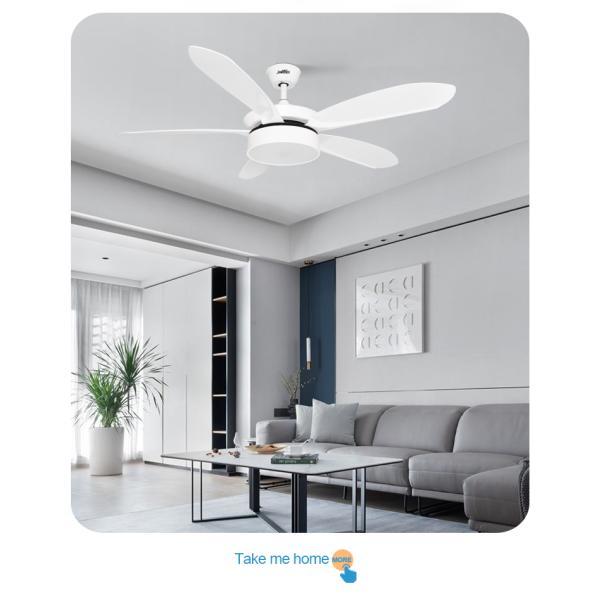 1stshine LED Ventilador de teto com comando remoto e 5 velocidades Voltagem de entrada V 110-240V-50-60Hz DC