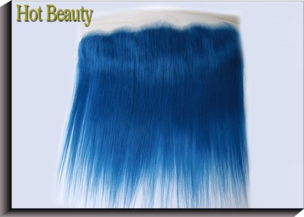 Dark Blue Human Hair Virgin Lace Frontal 16 AAAA Grade 70g-80g / Piece