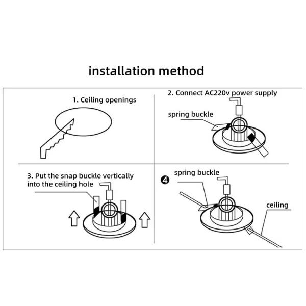 10W Product Weight（kg） 0.5 Ceiling Spotlight Frameless Black Decorative Pot Mini Housing Spot Light