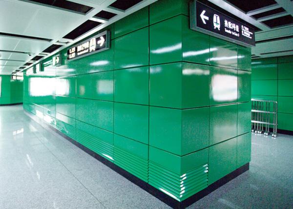 Internal &  External  Aluminum Cladding Panel , Green  Aluminum Panels For Buildings