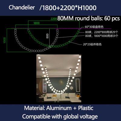 Postmodern Denmark Hotel Engineering Glass Lighting Clothing Store Cafe Showroom Long Chandelier(WH-NC-87)