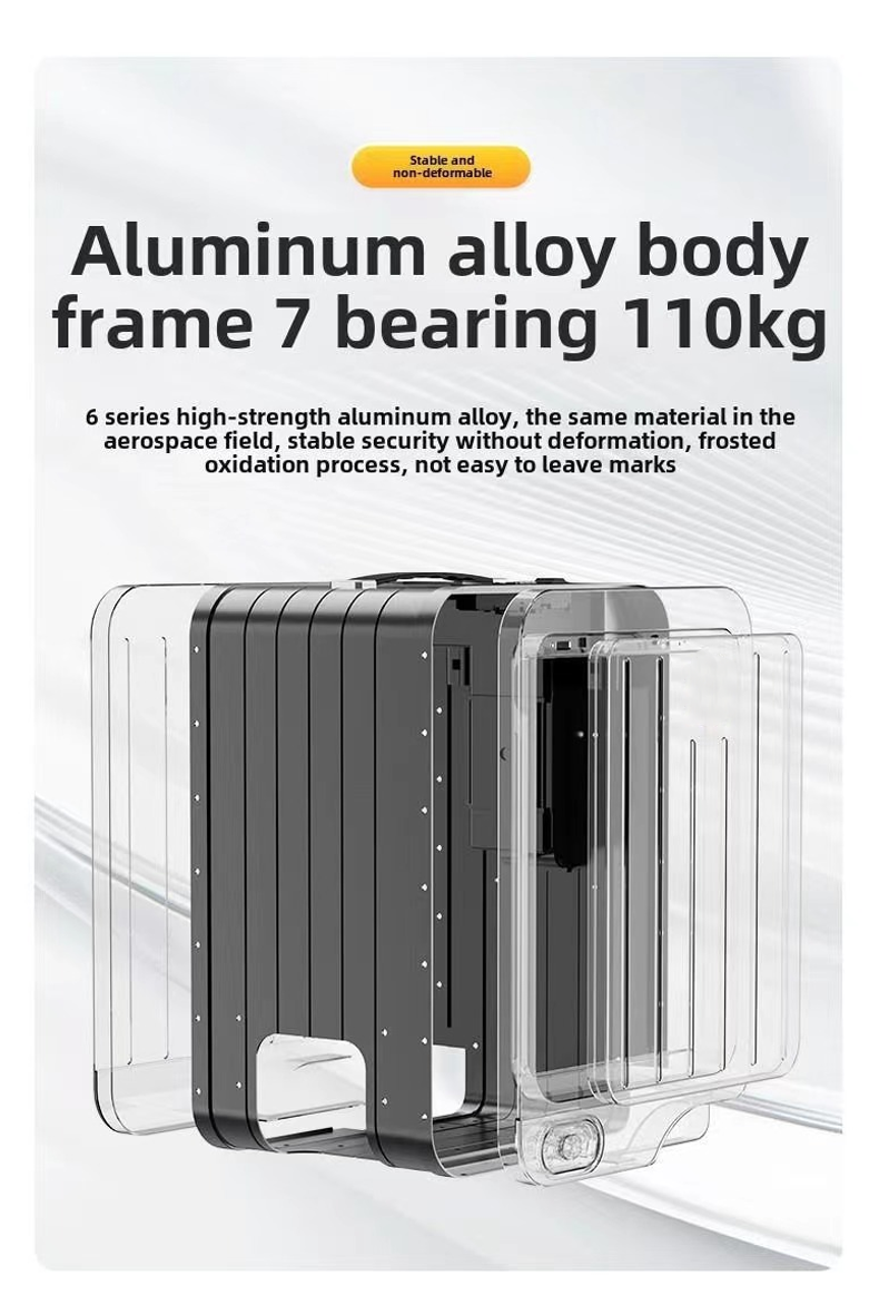 Customized Intelligent Portable Pc Suitcase  Carry On Luggage With Power Bank