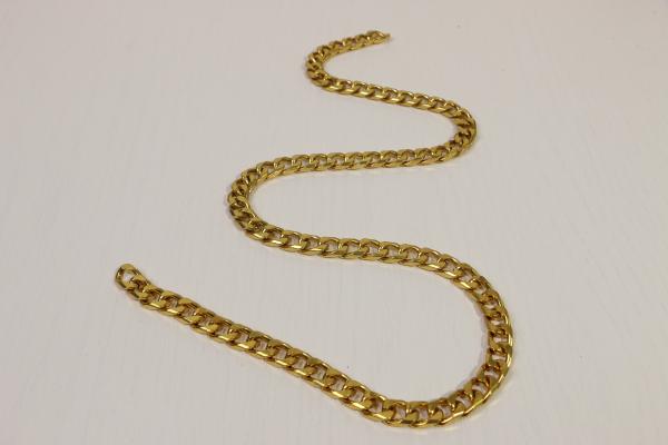 680mm Heavy Duty Aluminum Chain , Weldless Gold Handbag Chain
