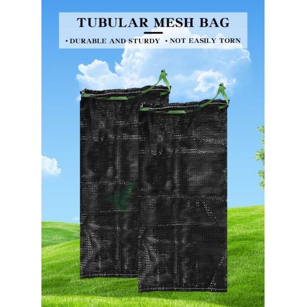 Loom Black 3KG  5KG  7KG 10KGS 15kg Mesh Potato Sacks Circular Mesh Bag