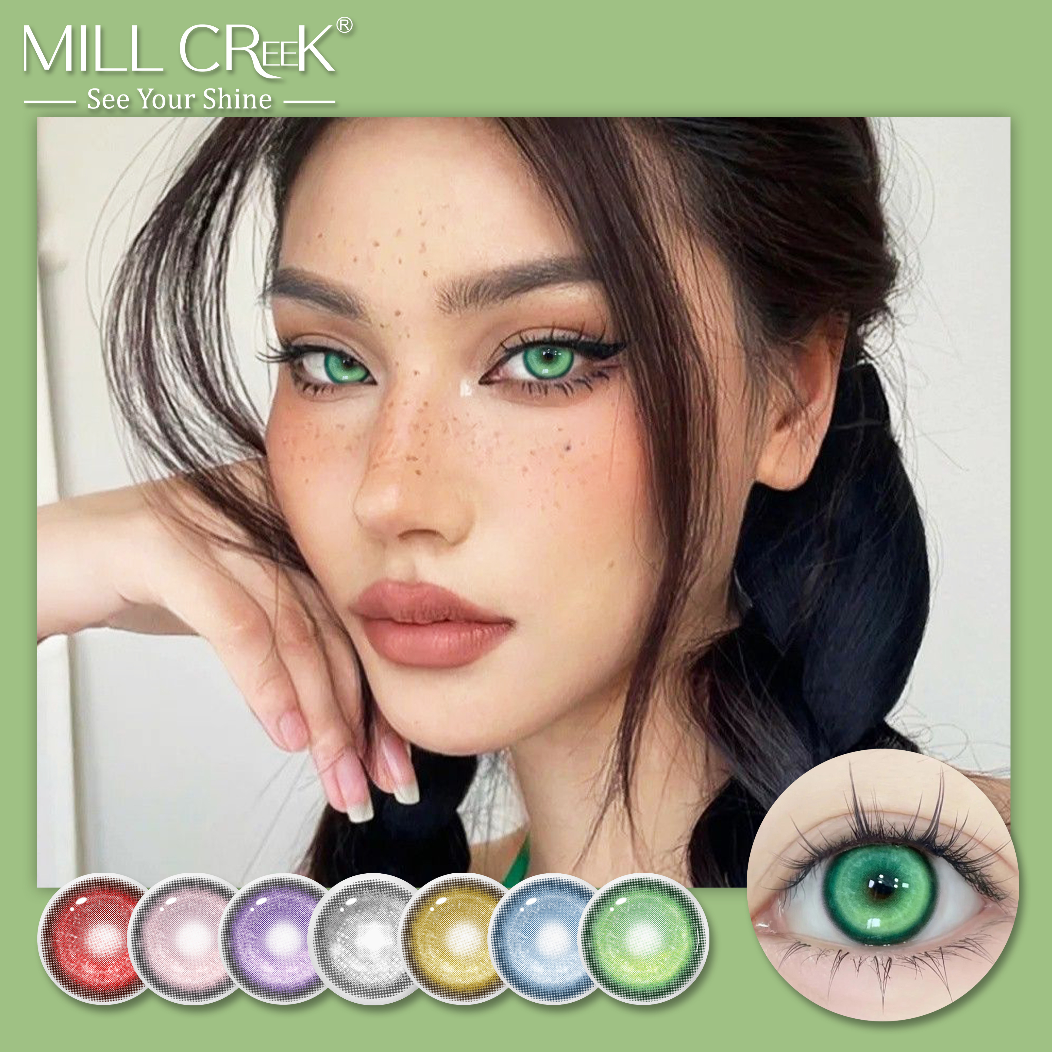 14.5mm Diameter Multi-Color Cosplay Contact Lenses with 40% Water Content for Halloween and Fantasy Looks