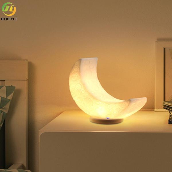 Lámpara luminosa del sillón de la lámpara de pie de la luna para la sala de estar del dormitorio
