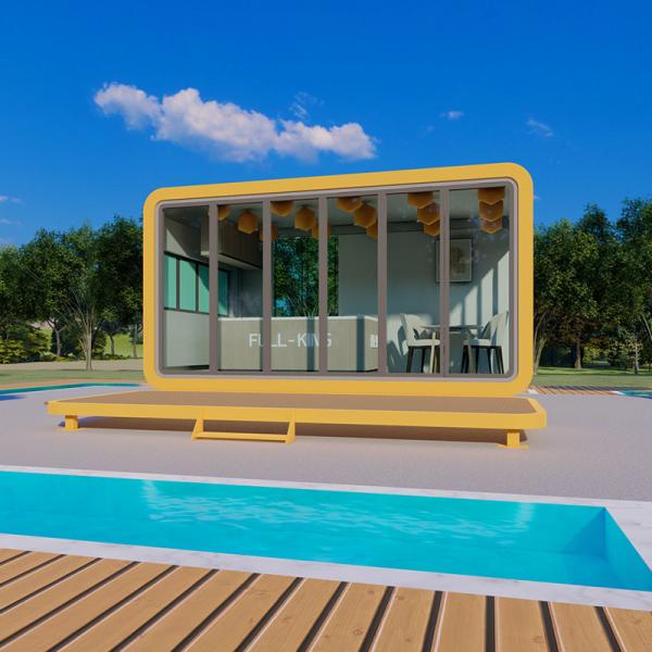 Outdoor  Apple Cabin House Movable Office Cabin Customizable Alumuinum
