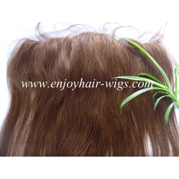 Peruvian virgin remy hair lace frontal 13''x4'' ,6# color straight  hair 10''-24''length