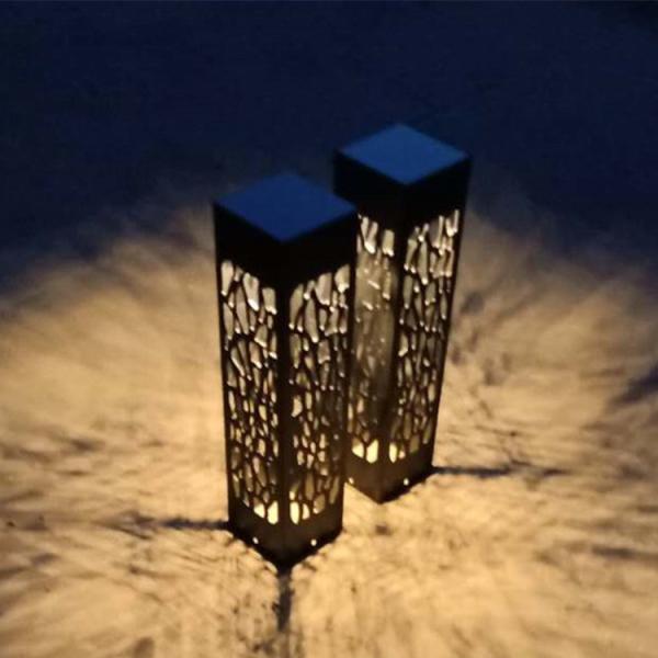 Casa Lâmpadas de jardim Ornamentação de metal Iluminação exterior Corten Bollard Luz