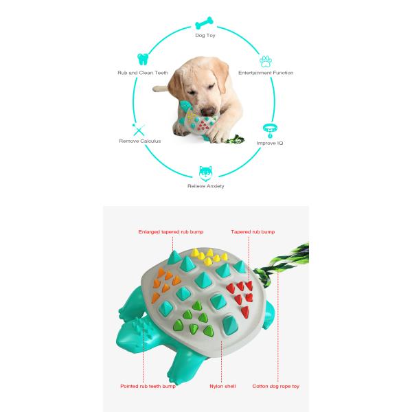 Manufacturers Sell Well Colorful Turtle Dog Cleaning Teeth Toy Pet Toys Dog Chew Toy