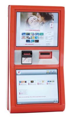 Ergonomically e quiosque Ticketing compacto da montagem da parede com aceitante V607 da nota