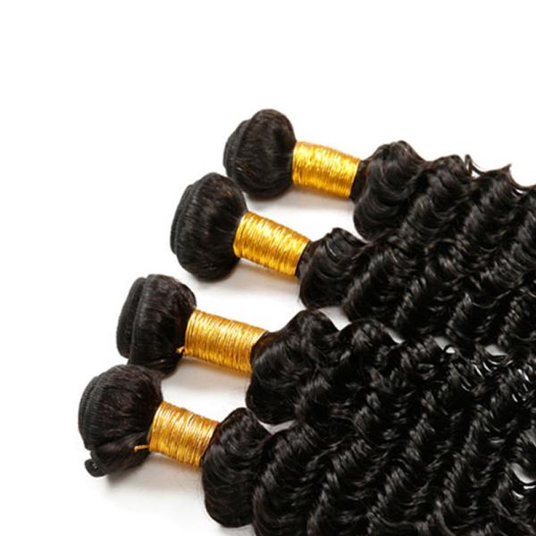 4 пачки глубоких волос волны связывают/толщиной чистые глубокие человеческие волосы волны 100