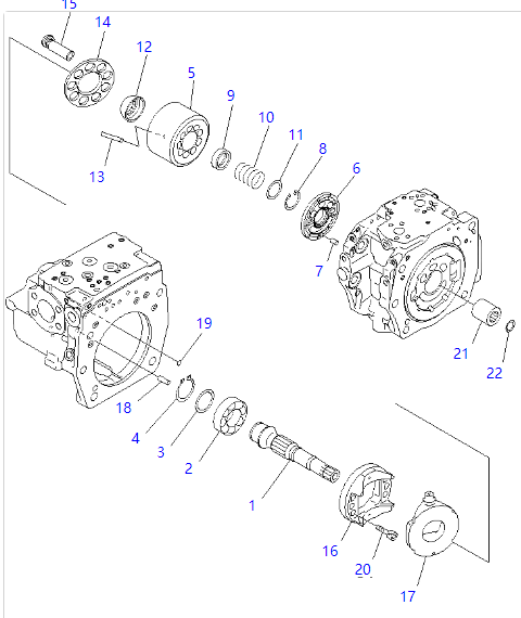 PC400 PC400-7 Excavator Hydraulic Pump 708-2H-00450 708-2H-31150 Main Pump HPV165