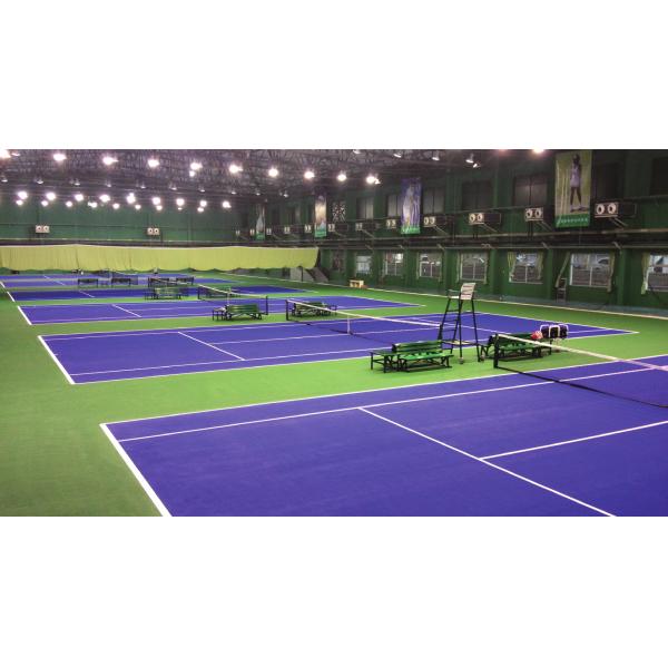 SPU Tennis Court Flooring , Blue Outdoor Sport Court Flooring