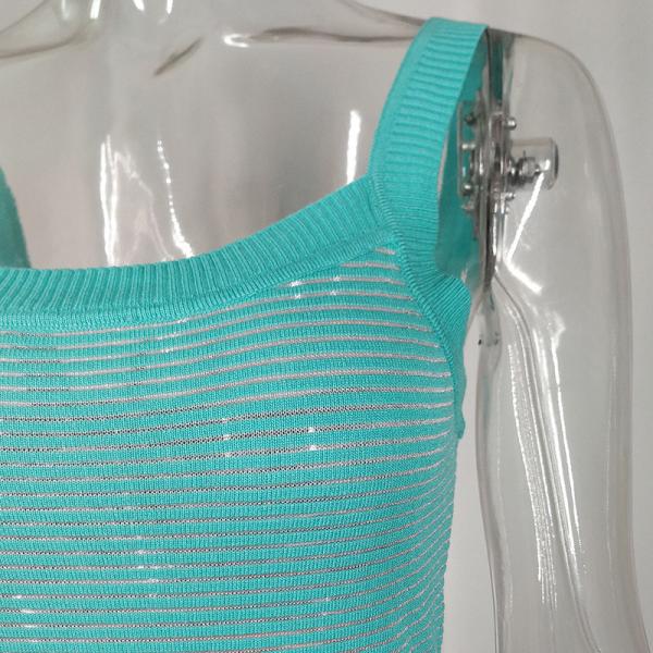 Knitted Women's Beachwear Dresses 112cm Multicolor Stitching