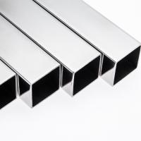Tube rectangulaire de place en métal de tuyauterie de tuyau d'acier inoxydable de l'extrémité 50x50