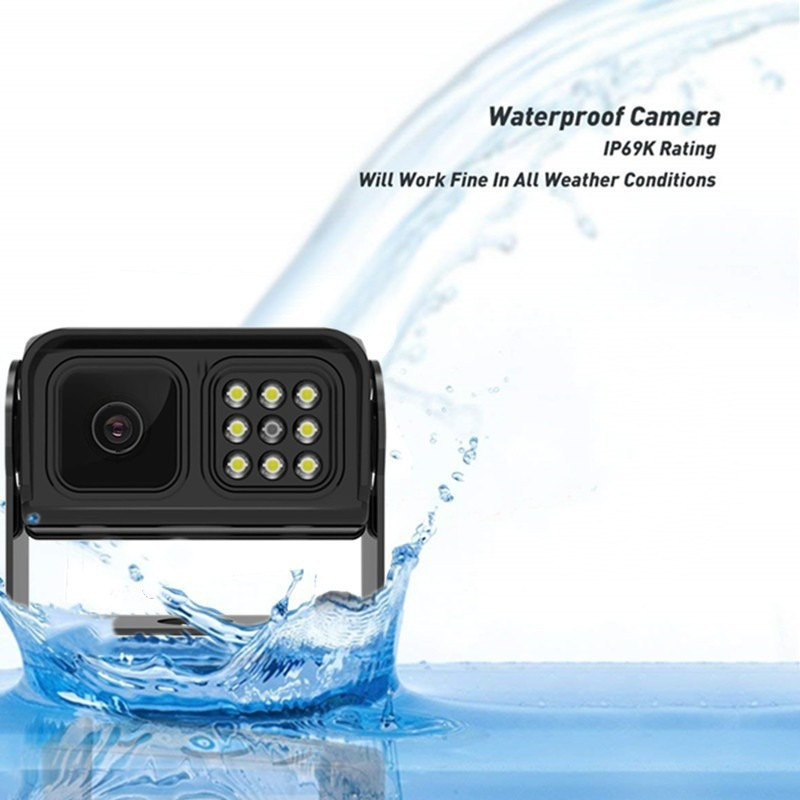 AHD Rear View Backup Camera with IR Night Vision Lights Heavy Duty Vehicle Camera for Truck Bus Forklift Tractor Trailer