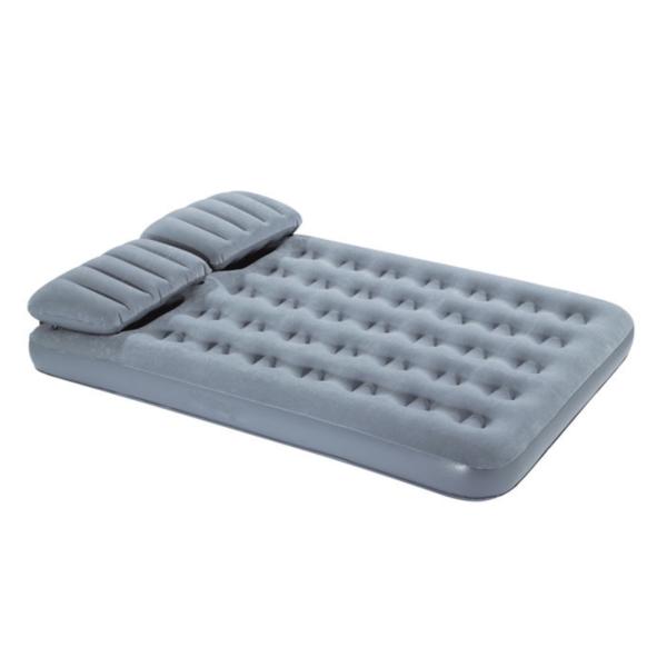 Складный ПВХ надувной матрас ворсопечатный роскошный темно-синий двойной надувной матрас встроенная подушка