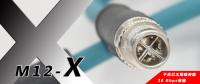Ensamblaje de cable de longitud M12 de 100 mm / 200 mm con conector circular de codificación X