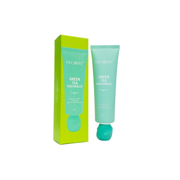 Long-Lasting All-Day Fresh Green Tea Toothpaste VECMINT - 100% Natural Ingredients, All-Natural Clean & Extended Freshness Oral Care (100g)