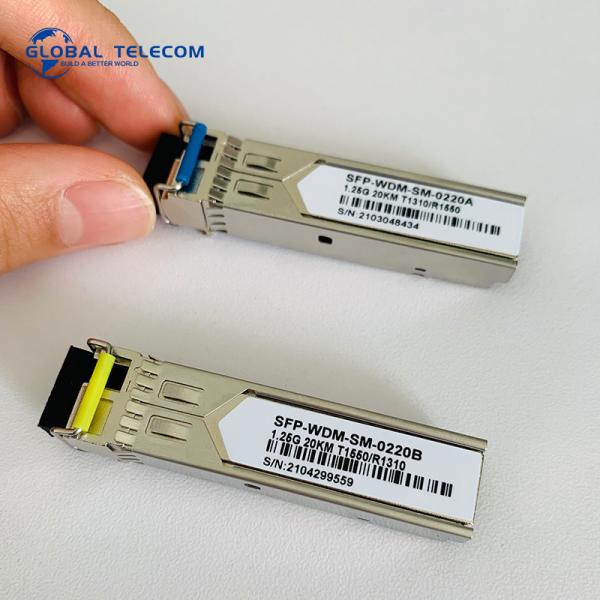 T1310 R1550 OLT Fiber Optic , Sfp Optical Module 1.25G 20KM SFP-WDM-SM-0220A