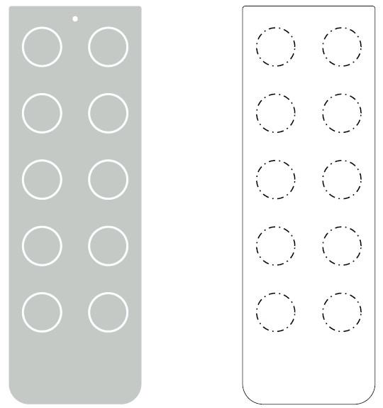 Interruptor de controle remoto flexível do toque da membrana overlay com adesivo traseiro