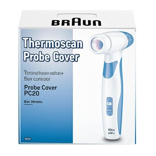 Cubierta de la sonda de termoscopia de Braun PC20 Caja de 20 blanco desechable