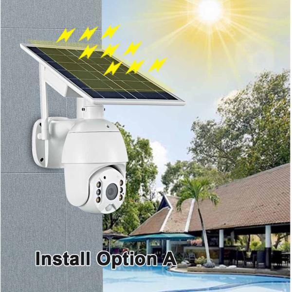 PIR Low Consumption 1080P Outdoor Solar 4G IP CCTV Camera