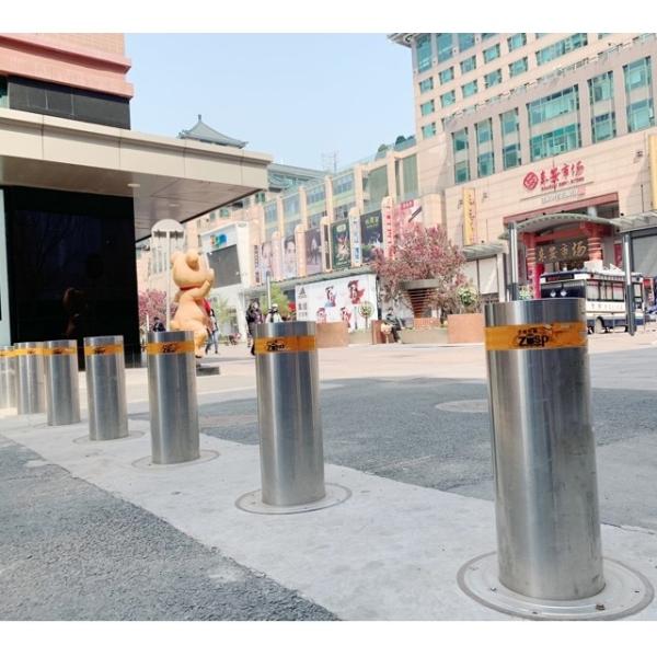 304/316 Bollards remontants rétractables en acier inoxydable d'épaisseur de 6 mm