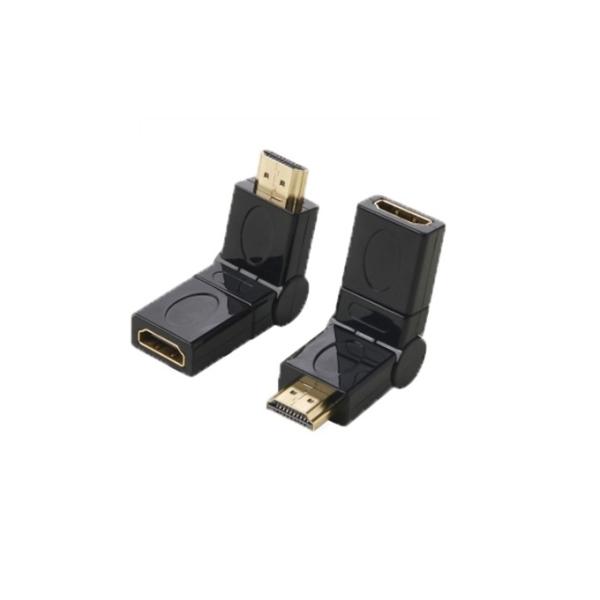 QS AD004， HDMI male to HDMI Female swivel adapter