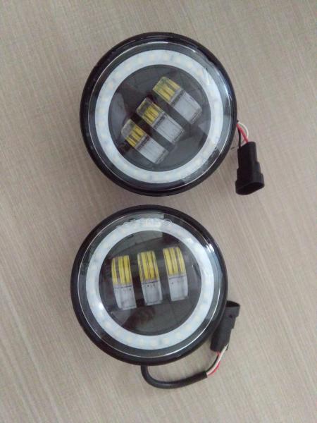 Strong illumination 4.5inch 30w fog lights for Harley Davidson with Angel Eyes