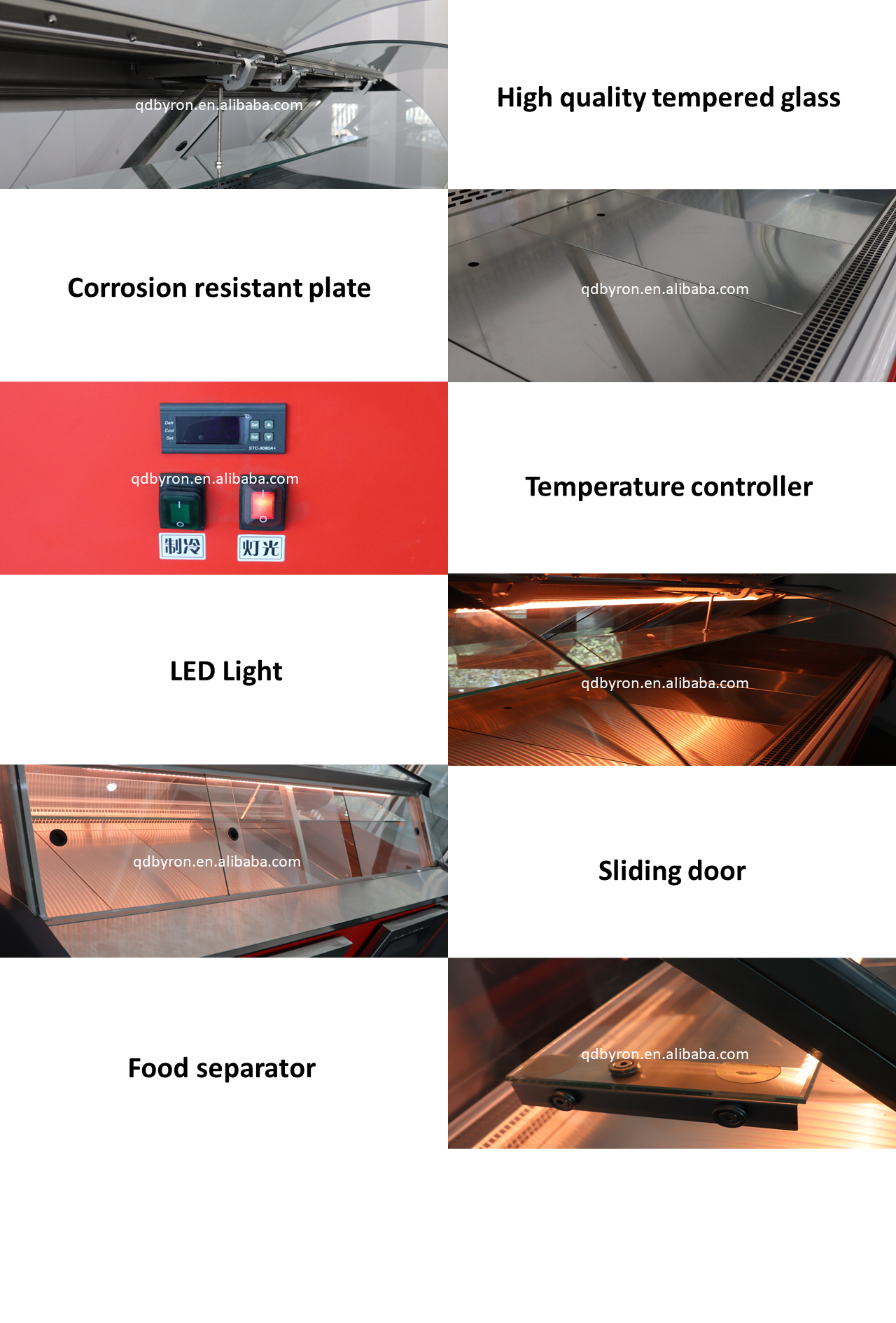Fish Deli Cooler Showcase Undercounter Commercial Deli Display Fridge